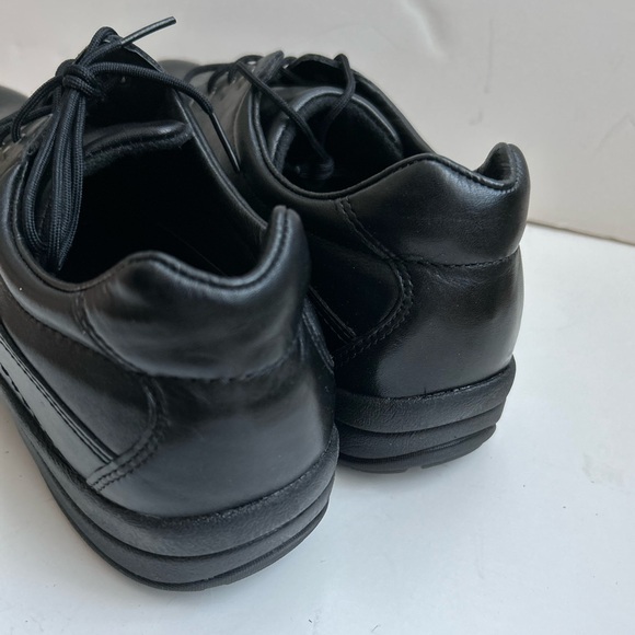 Black shoes lace up leather upper black shoes soft pad orthotics business casual - Picture 6 of 12